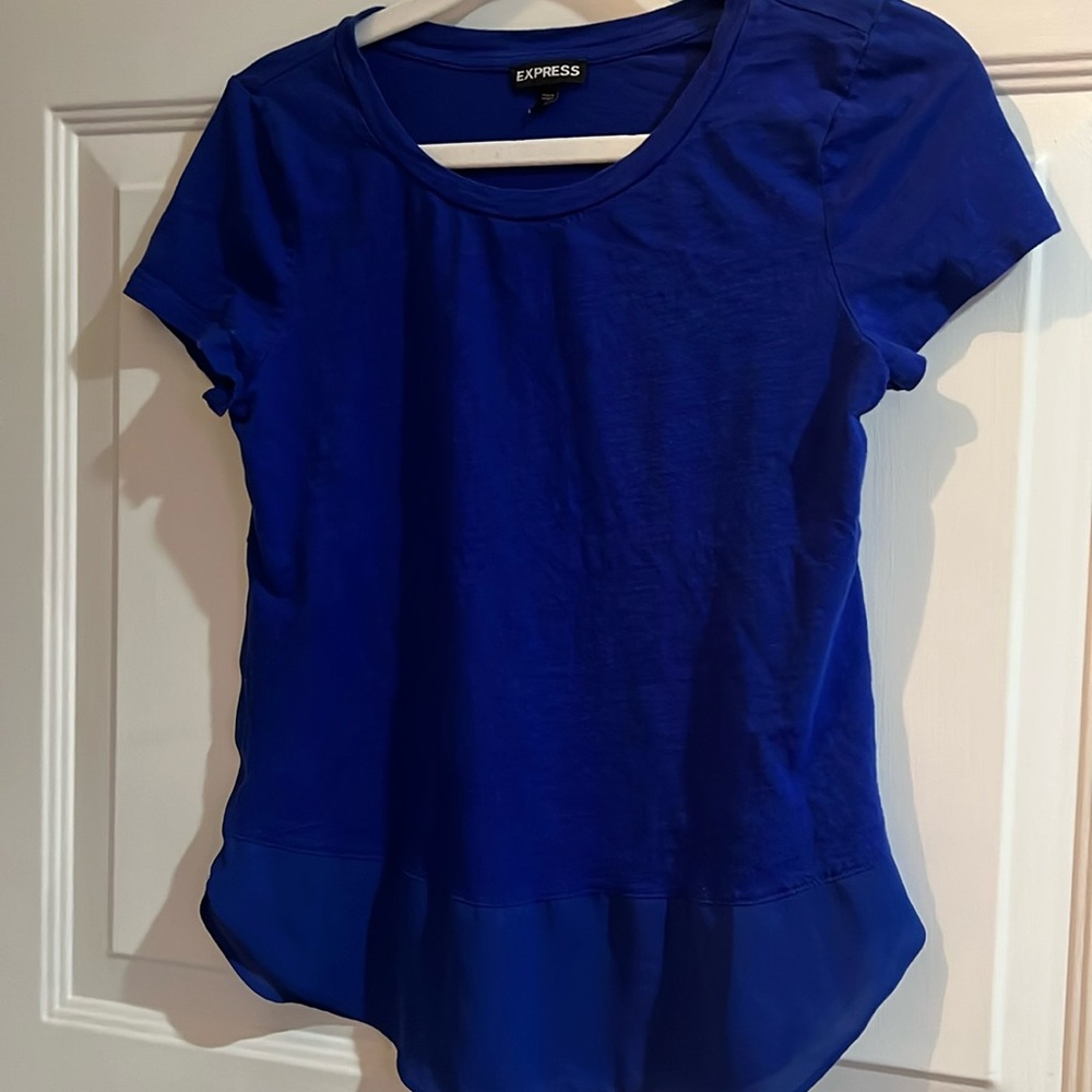 Express blue short sleeve top (Juniors)
